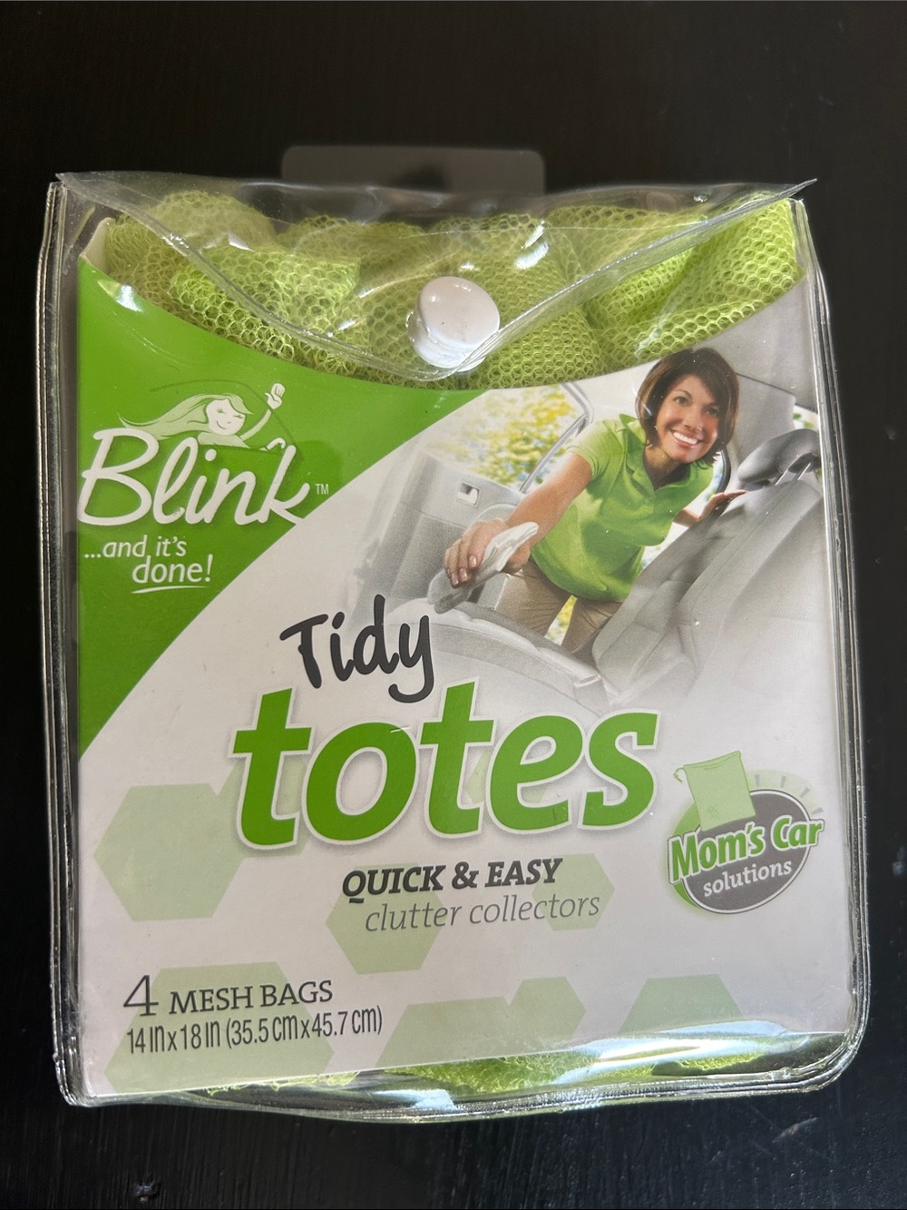 Blink Tidy Totes clutter collector set includes 4 green mesh bags